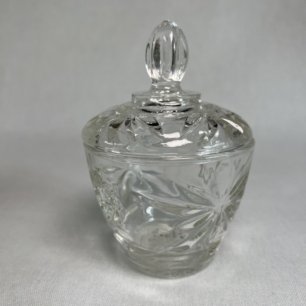 Anchor Hocking Prescut Clear Star of David Covered Sugar Bowl and Creamer Set - Picture 11 of 14